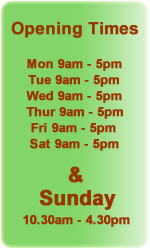 Store Opening Times